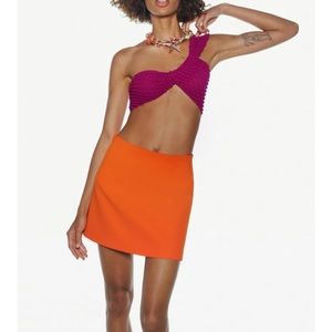 Zara purple crop top